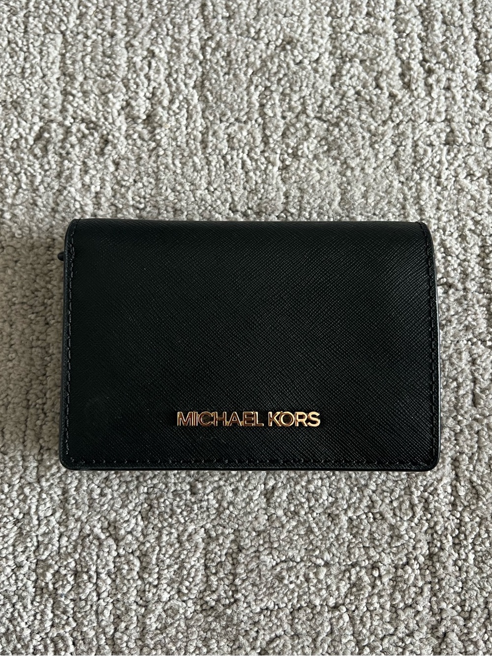 Michael Kors Black Wallet with Gold Logo
